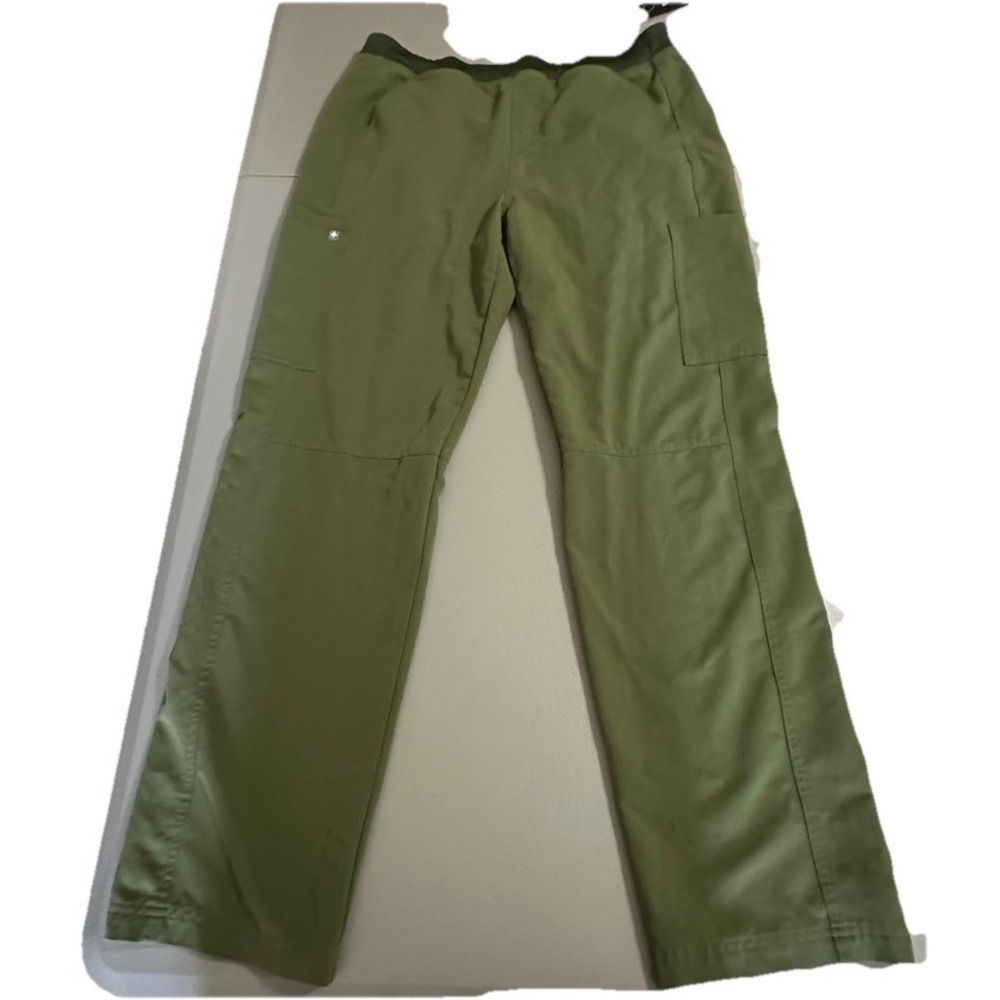 FIGS Mens Cargo Scrub Pants Green Size Large 32.5"